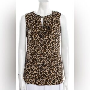 Tory Burch Animal Print Sleeveless‎ Blouse
